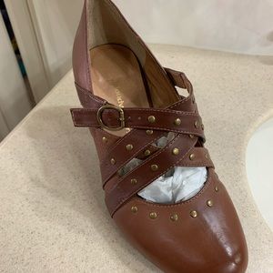 Brown soft leather shoes (10W)